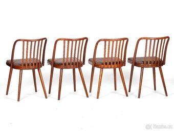 A. Šuman, přečalouněné retro židle TON, 4 kusy. - 8
