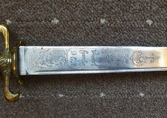 Lovecký tesák - Asi 18. století - Rytá čepel - 8