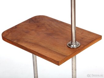 Prvorepubliková podlahová lampa, ořech, chrom. - 8