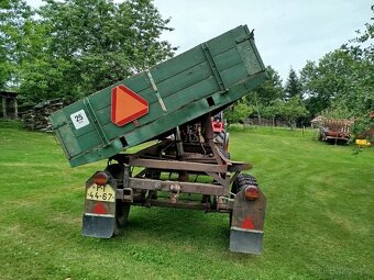 Vlek za traktor, vlečka, traktorový přívěs, valník 7t - 8