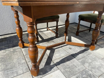 Jídelní souprava stůl a 4 židle Lübke - výplet Thonet - 8