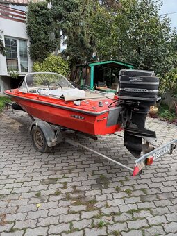 Člun / loď HILLE Classic + 2x motor (65HP +4HP) + Vozík s TP - 8