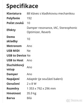 Digitální piano yamaha - 8