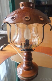 Staré vintage stolní lampy. Sklo, Porcelán - 8