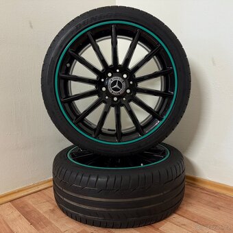 MERCEDES CLA AMG 5x112 R18 ET52+LETNÍ 225/40R18 6mm - 8