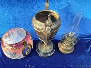 Vojenská, petrolejová lampa mosaz - 8