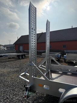 Přívěsný vozík 300x150cm, minibagr, 2700kg, nájezdy - 8