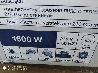 Prodám  pokosovou pilu s posuvem LUX-TOOLS ZKGS-1600 W. - 8
