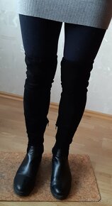 Černé vysoké kozačky nad kolena Baťa 38 - 8
