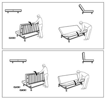 Třímístná rozkládací pohovka IKEA Exarby - 8