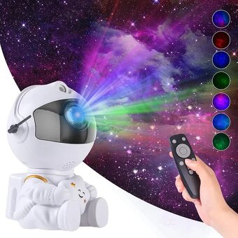 Projektor astronauta s hvězdnou oblohou LED svícením na zeď - 8