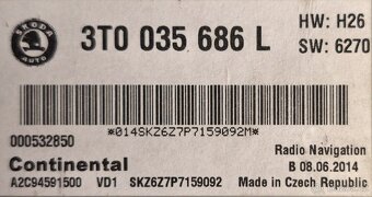 Škoda Columbus RNS510 3T0035686L LED SSD DAB aktualizované - 8