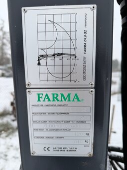 Hydraulická ruka za traktor FARMA C 4,6 D G2 - 8