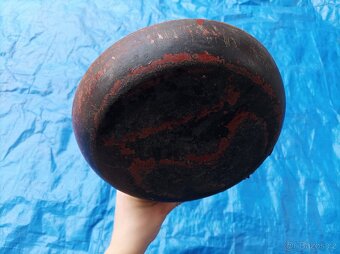 Smaltovaná červenohnědá pánvička - 8