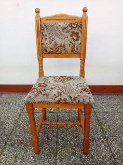 Rustikální jídelní set - lavice, stůl, 2 židle, masívv - 8