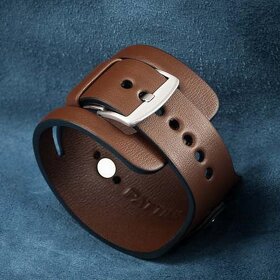 Kožený široký řemínek č.15 k hodinkám - 8