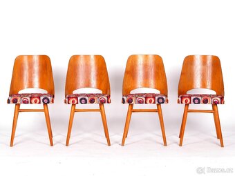 4x pohodlné jídelní židle TON po přečalounění. - 8
