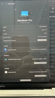 MacBook Pro M1 Retina Touch Bar 13" / 8GB / 512GB CZ (2021) - 8