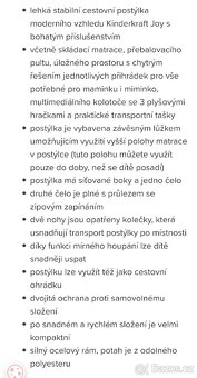 Dětská cestovni postýlka KOMPLET vybava - 8