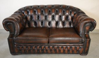 Kožená originál Chesterfield souprava 3+2+1.CENTURION - 8