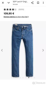 Levi's pánské džíny 501 vel. W33/L32 nové - 8