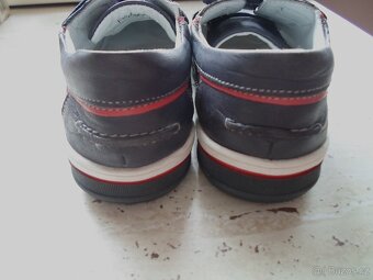 Modré boty polobotky kožené - 35 nové - 8