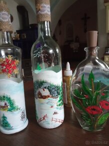 Ručně malované svítící láhve - 8