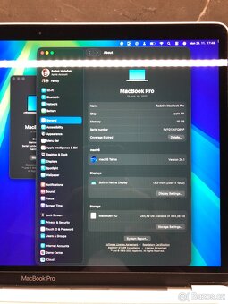 MacBook Pro 13" (M1, 2021) – 16 GB RAM, 512 GB – Výborný st - 8