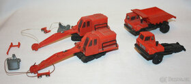 Hračka, hračky DDR, NDR, model 2x bagr + 2x nákladní auto - 8