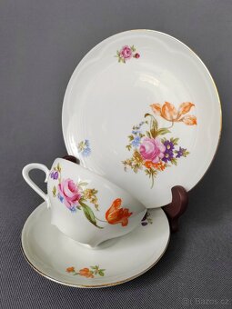 Krásné porcelánové trio Jlmenau Graf von Henneberg - 8