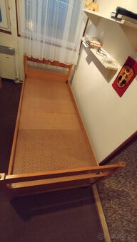 2x postel z masivu s matrací 90x200 cm - palanda - 8