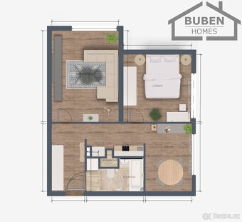 Byt 2+1, 52 m² - Tachov, ul. Bělojarská, ev.č. LB02425 - 8