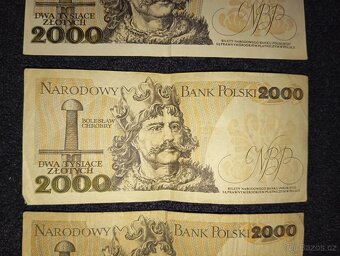 4ks bankovek 2000 polských zlotých - 8