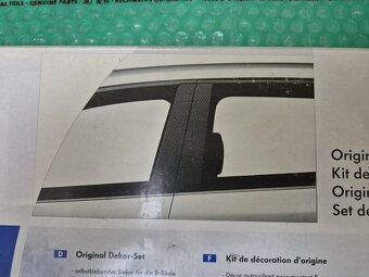dekorační polep B sloupků dveří carbon design VW Golf VI od - 8