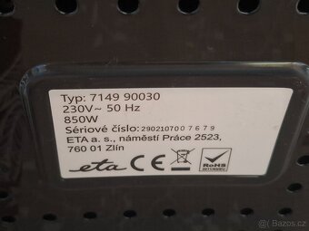 Domácí pekárna ETA Delicca II 7149 90030 černá/nerez - 8