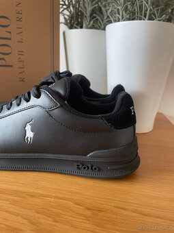 Černé kožené unisex tenisky Polo Ralph Lauren 40 - 8