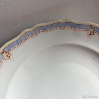 Malovaný porcelán tác talíře omáčník Loket 1833 Biedermaie - 8