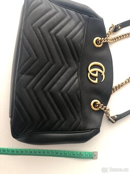Luxusní Gucci kabelka - originál, černá, zlatý kov - 8