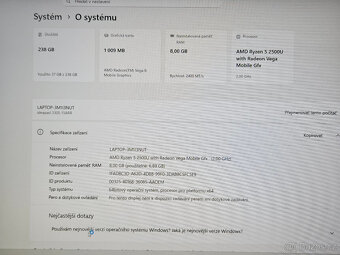 Notebook Lenovo IdeaPad 15.6 IPS, Ryzen 5, 8GB, 256GB - 8