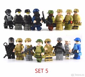 Rôzne sety vojakov 3 + doplnky - typ lego - nové - 8