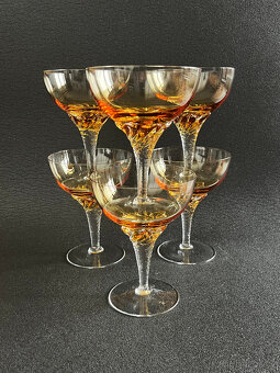 6x ambrová sklenice na sekt 150ml, Milan Metelák - 8