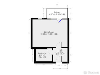Pronájem bytu 1+kk, Kačírkova, Jinonice, 17990 Kč/měs, 31 m2 - 8