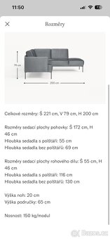 Sametová rohová pohovka Fluente (Westwing) - 8