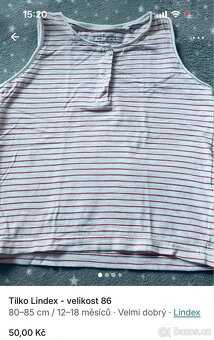 Set tricek H&M a Lindex - velikost 86 a 92 - 8