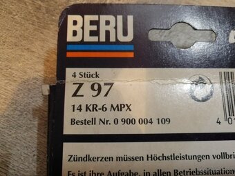 Svíčky BERU Z97, 14 KR-8 MPX. Ford, motor ZETEC - 8