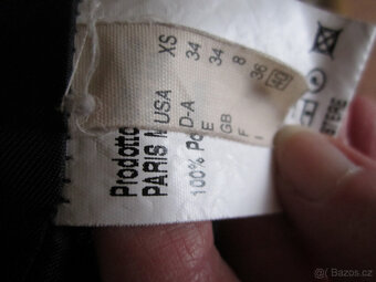 Bunda vel. XS/S, černá prošívaná, Itálie - 8