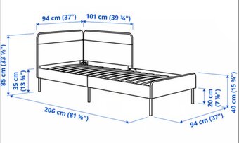 Pohovka/ postel IKEA BLÅKULLEN + matrace 90 x 200 cm - 8