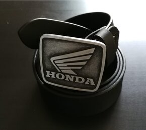 Luxusní kožený opasek s přezkou KAWASAKI - nový, nepoužitý - 8