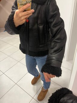 Koženková biker bunda nová- H&M - 8