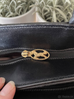 Značková luxusní černá elegantní kožená kabelka Corcel - 8